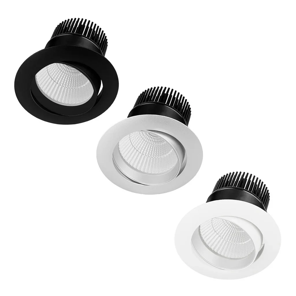 120mm LED Downlight 15w Black, Silver, White 2.7k, 3k, 4k, 5k, Vivid CRI 90+ XDM15 Trend Lighting