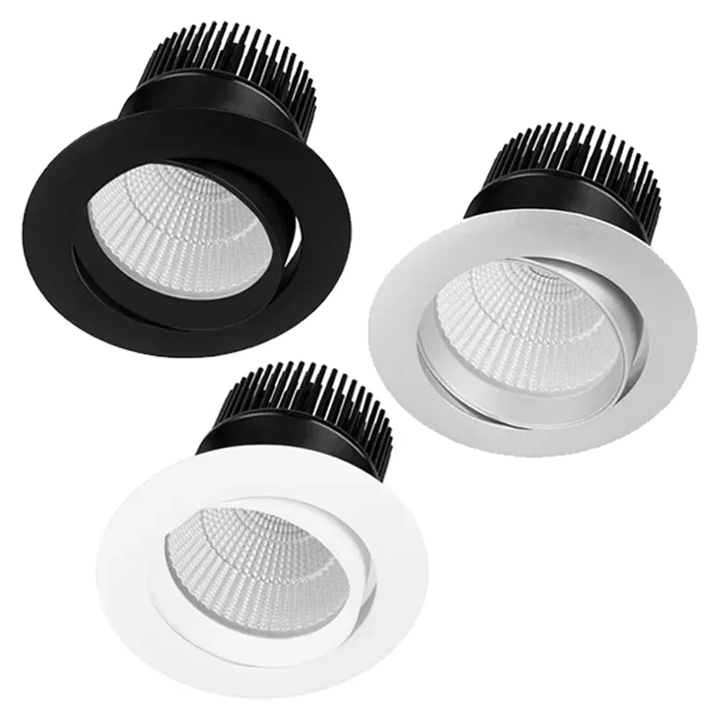 120mm LED Downlight 10w Black, Silver, White 2.7k, 3k, 4k, 5k, Vivid CRI 90+ XDM10 Trend Lighting