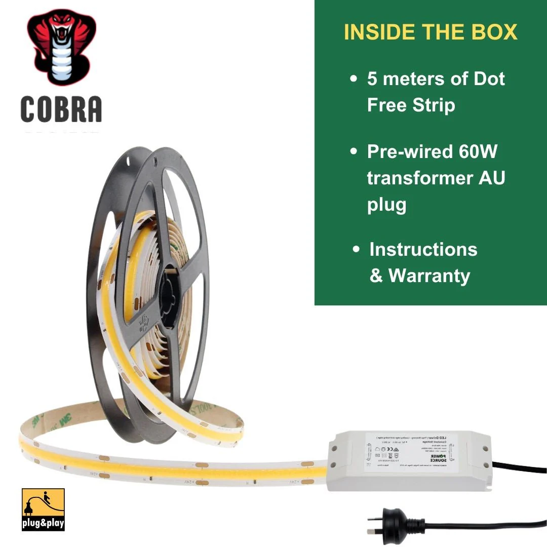 8mm | 10W/m 4000ºK | IP20 | COB Flexible LED Strip Light - Image 5