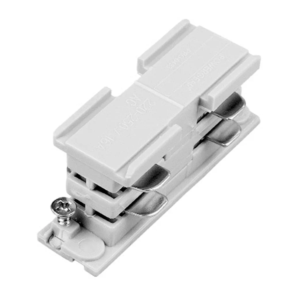 3 Circuit Track Straight Connector in Black, White or Silver - Image 3