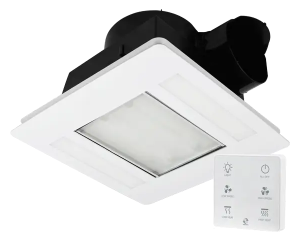 3-in-1 Wireless Exhaust Fan Response Radiance Bathroom With Remote