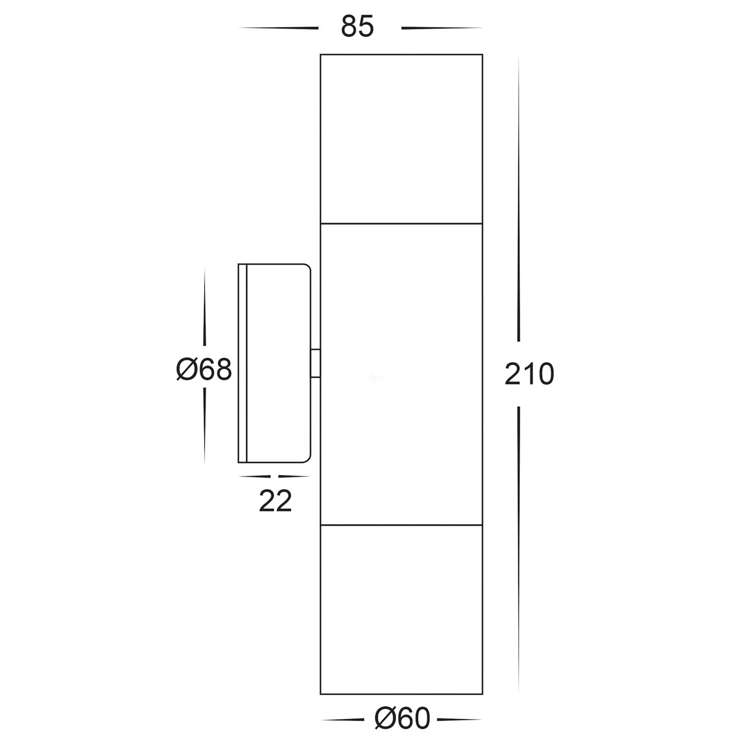 316 Stainless Steel Up/Down Wall Light CCT Havit Lighting - HV1005T, HV1007GU10T, HV1007MR16T - Image 5