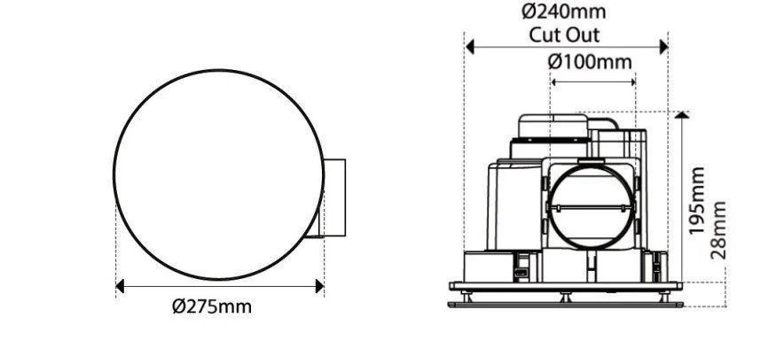 3A Altair 16 Exhaust Fan Round (H200-16) - Image 2