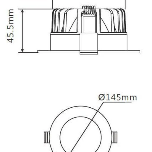DL2018 18W TriColour Led Downlight 130mm cut out - Image 3