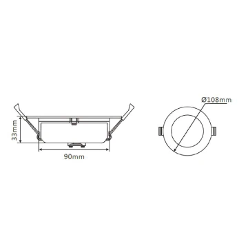 3A Lighting DL1262 12W Samsung Tri-colour Chip Downlight - Image 2