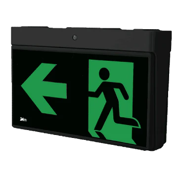 3A Lighting Surface Mount LED Exit Light in Black