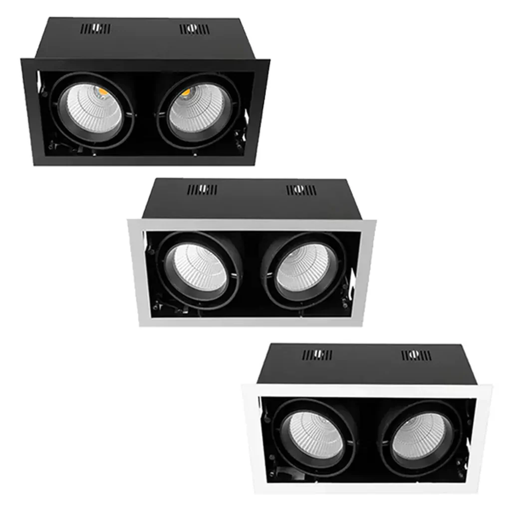 320mmx165mm LED Downlight 50w Black, Silver, White 2.7k, 3k, 4k, 5k, Vivid CRI 90+ XMB225 Trend Lighting