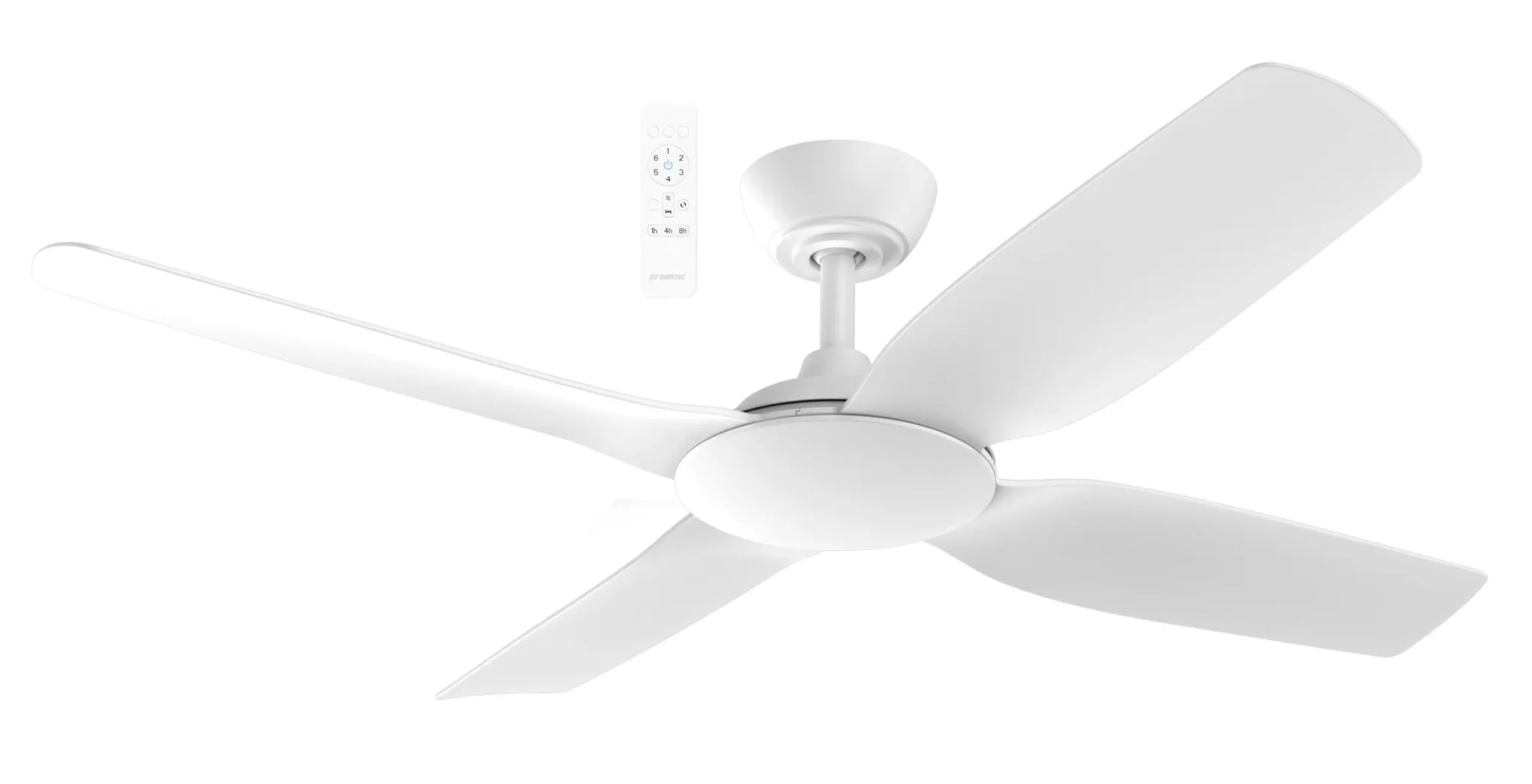 48" or 52" Viper DC Ceiling Fan Black Matt or White Matt 4 Blade - Image 2