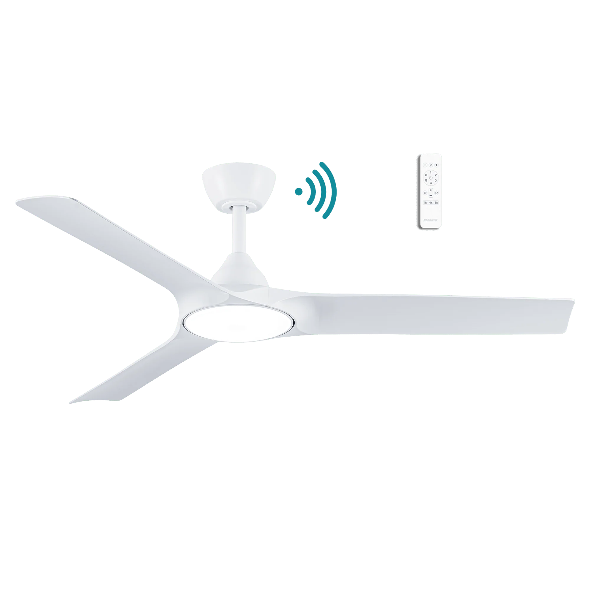 52” Alpine Smart DC Ceiling Fan Black/Walnut, White, Pewter/Charcoal with Light MDCA1333 | Martec Lighting - Image 3