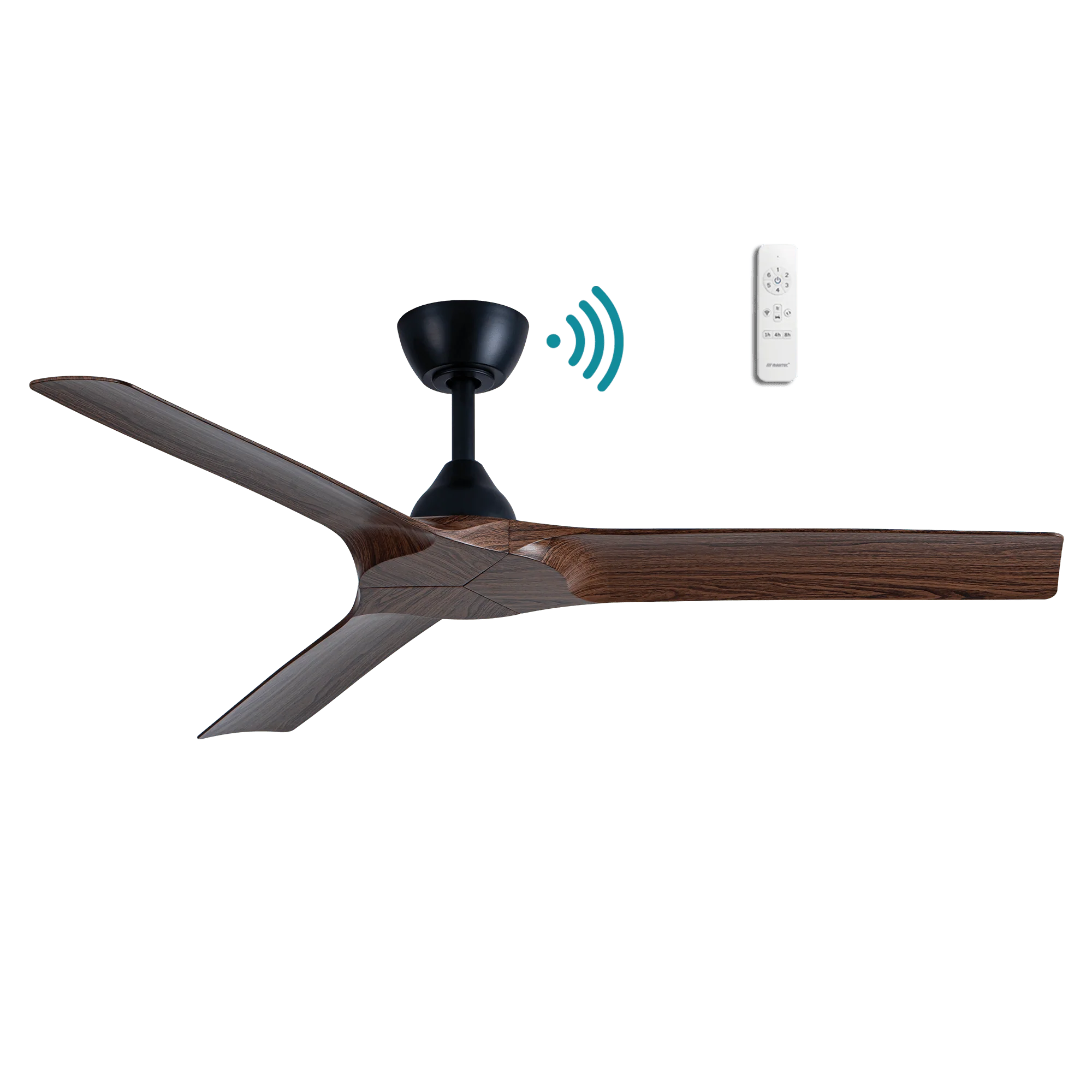 52” Alpine Smart DC Ceiling Fan Black/Walnut, White, Pewter/Charcoal MDCA133 Martec Lighting - Image 2