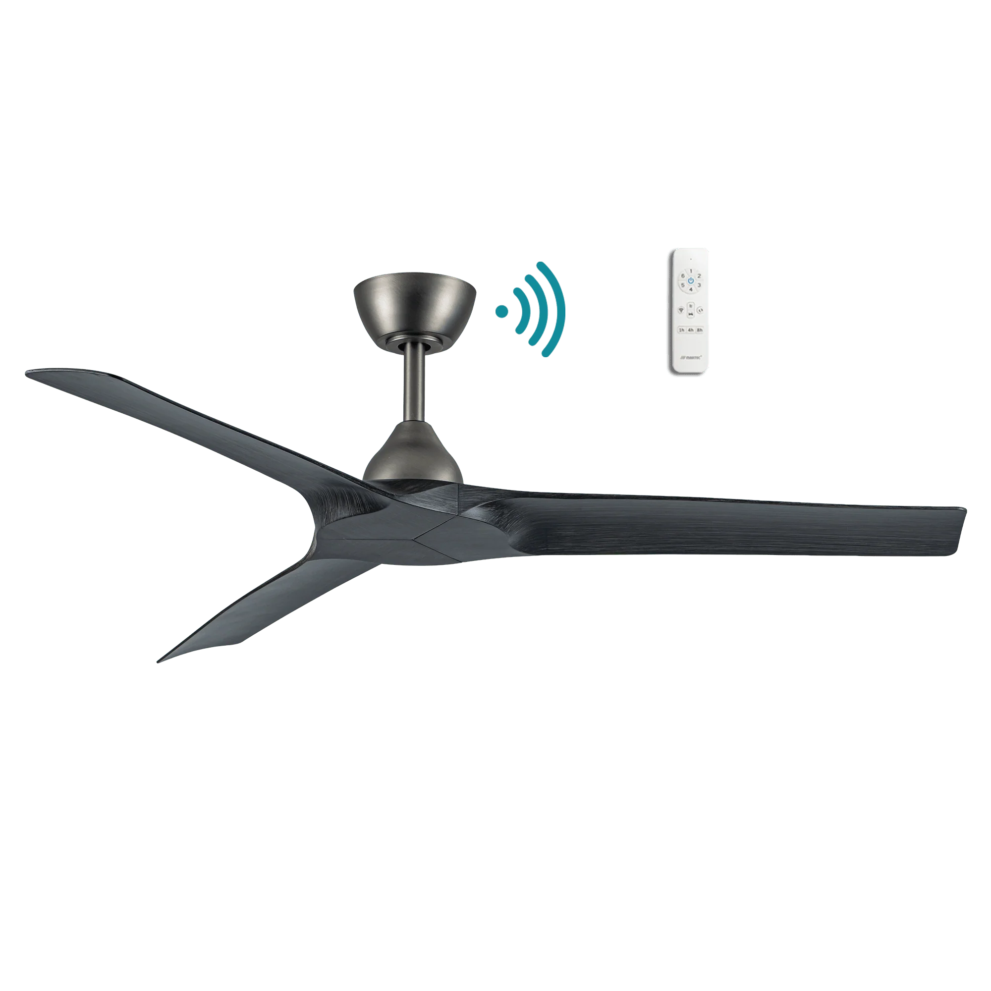 52” Alpine Smart DC Ceiling Fan Black/Walnut, White, Pewter/Charcoal MDCA133 Martec Lighting - Image 3