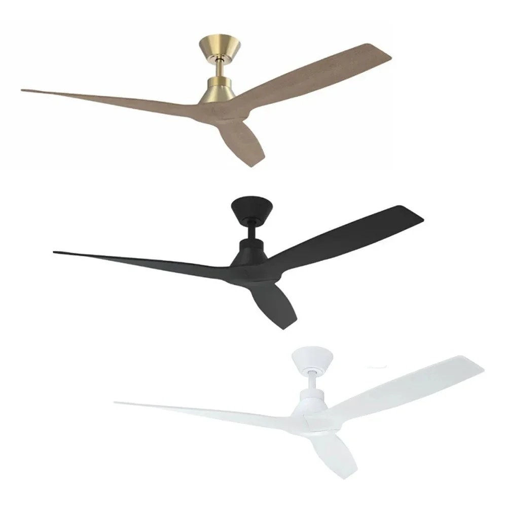 52" Triumph DC Ceiling Fan Antique Bronze/Walnut, Matt Black, Matt White MDCT133 Martec Lighting