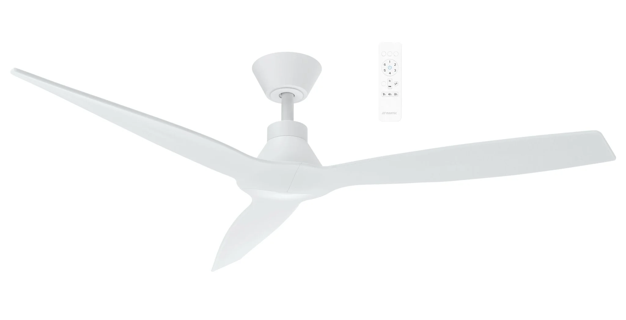 52" Triumph DC Ceiling Fan Antique Bronze/Walnut, Matt Black, Matt White MDCT133 Martec Lighting - Image 3