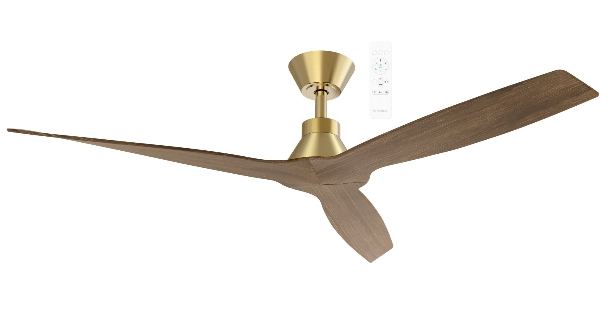 52" Triumph DC Ceiling Fan Antique Bronze/Walnut, Matt Black, Matt White MDCT133 Martec Lighting - Image 4