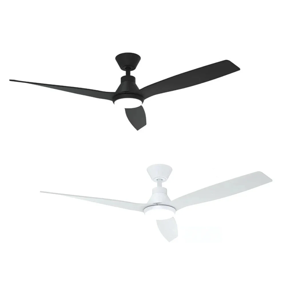 52" Triumph DC Ceiling Fan Antique Bronze/Walnut, Matt Black, Matt White with Light MDCT1333 Martec Lighting