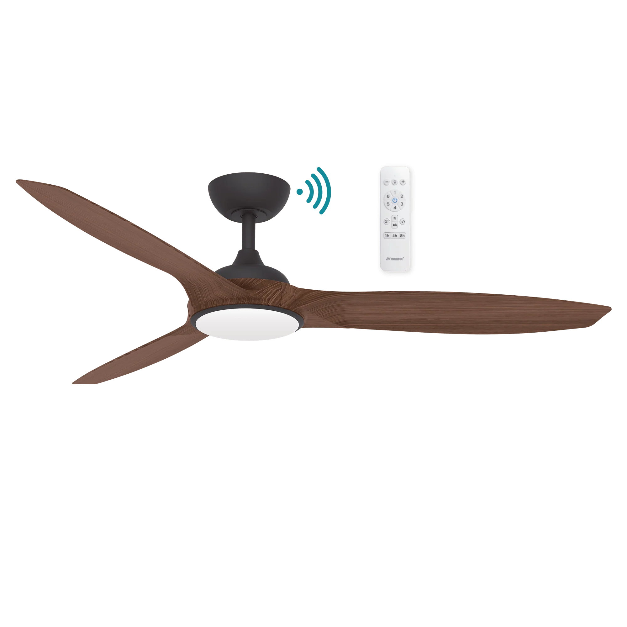 56″ (1420mm) Newport DC Ceiling Fan With CCT 18w LED Light & 3 ABS Blade