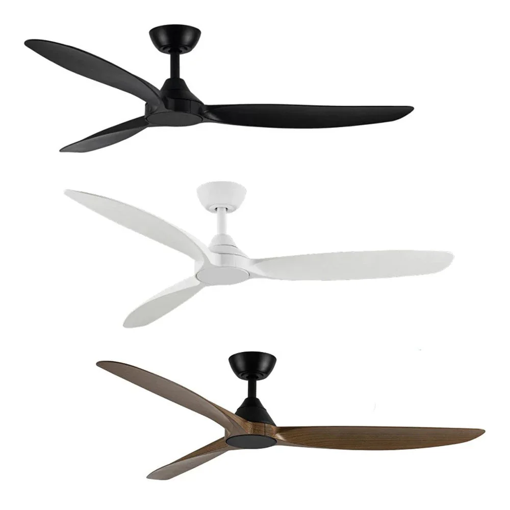 56" Seaforth DC Ceiling Fan Matt Black, Matt White, Matt Black/Teak MDCS143