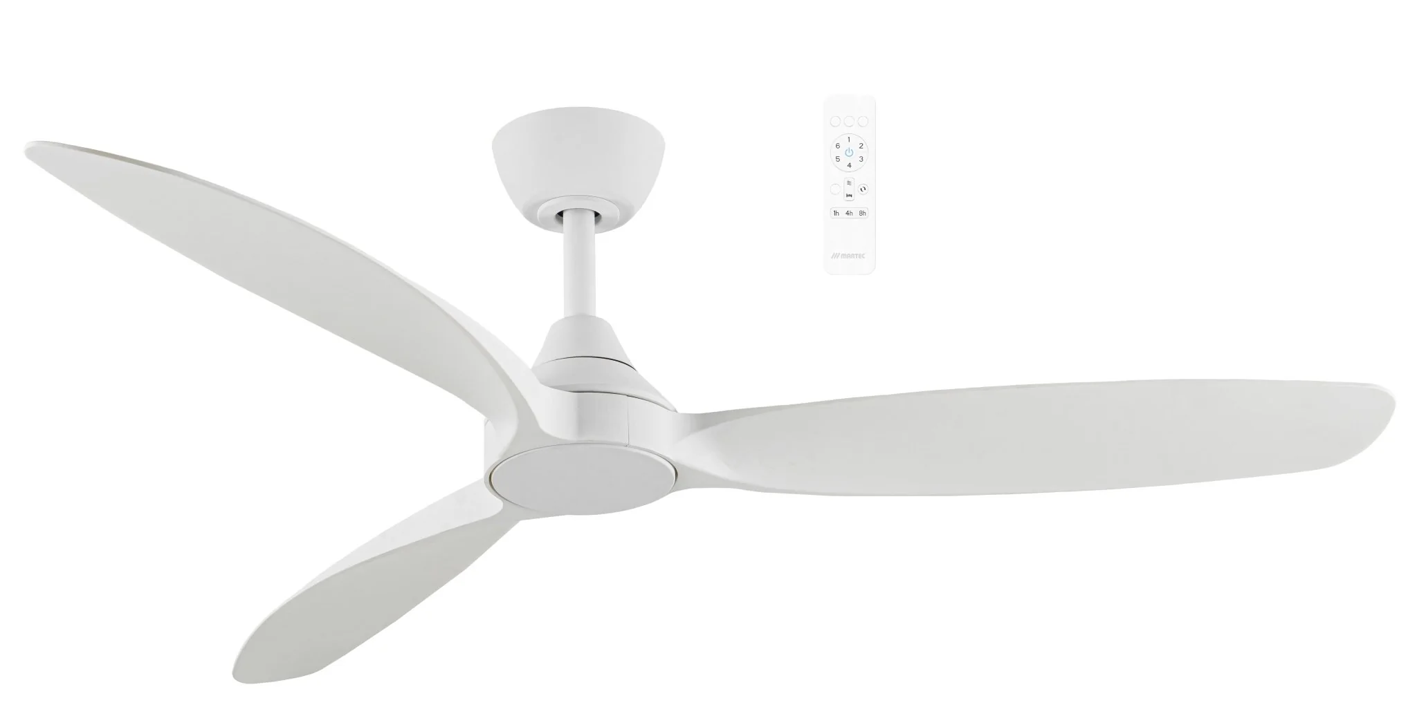 56" Seaforth DC Ceiling Fan Matt Black, Matt White, Matt Black/Teak MDCS143 - Image 3