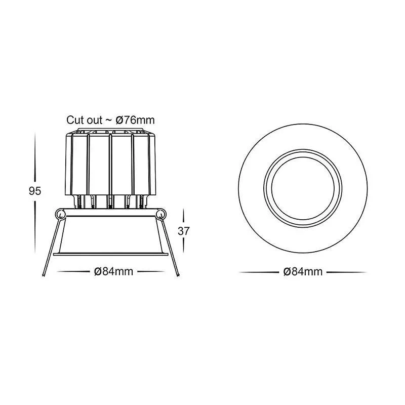 76mm LED Downlight 12w Prime Fixed Deep CCT CRI 90+ in Black or White - HV5513T - Havit Lighting - Image 7