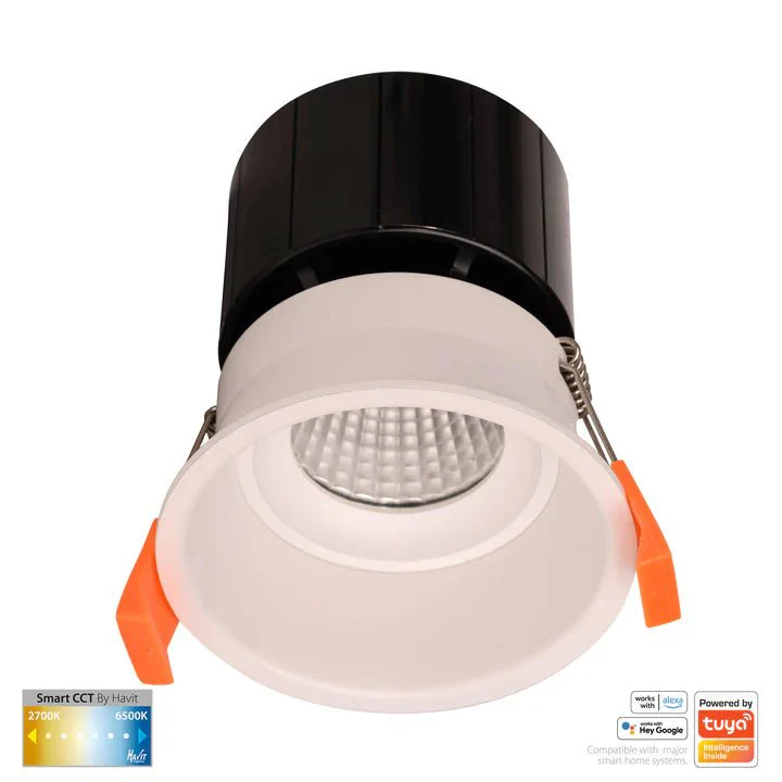 76mm Prime Wifi LED Downlight 12w CCT CRI 90+ HV5513CCT Havit Lighting