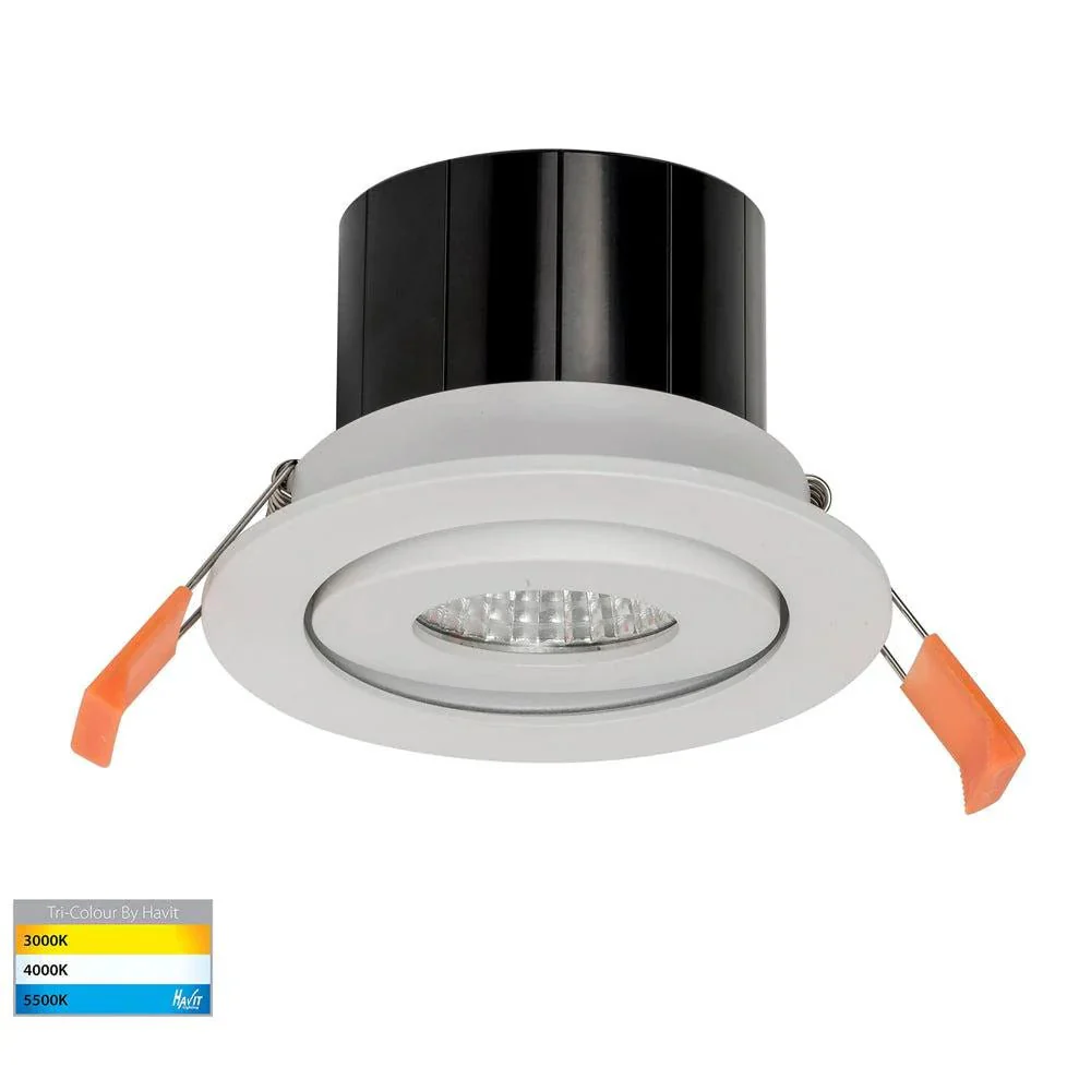 90mm LED Downlight 12w Black, White CCT CRI 90+ HV5512T Havit Lighting - Image 2