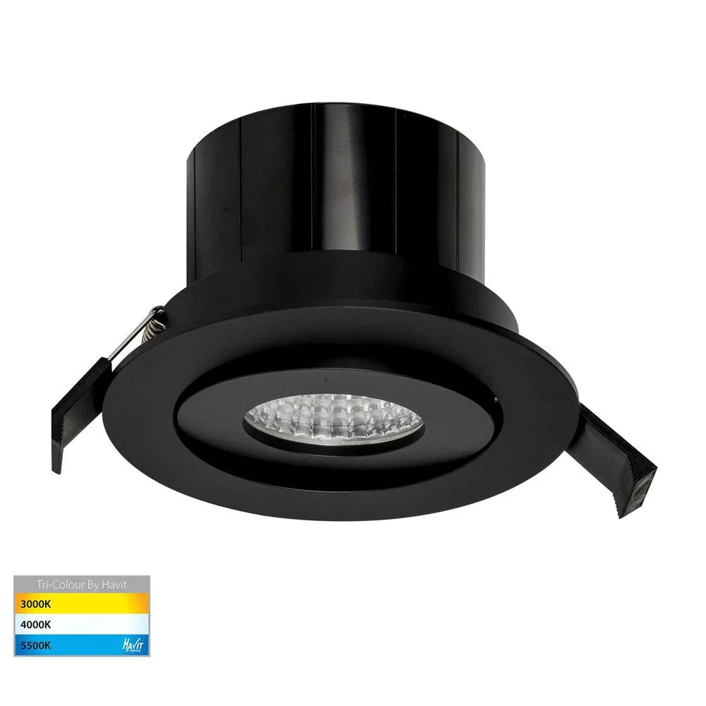 90mm LED Downlight 12w Black, White CCT CRI 90+ HV5512T Havit Lighting - Image 3