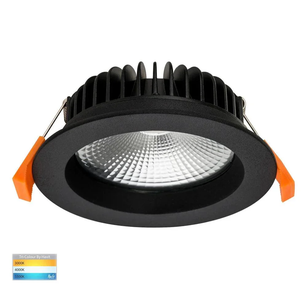 90mm LED Downlight 12w Black, White CCT HV5530T Havit Lighting - Image 2