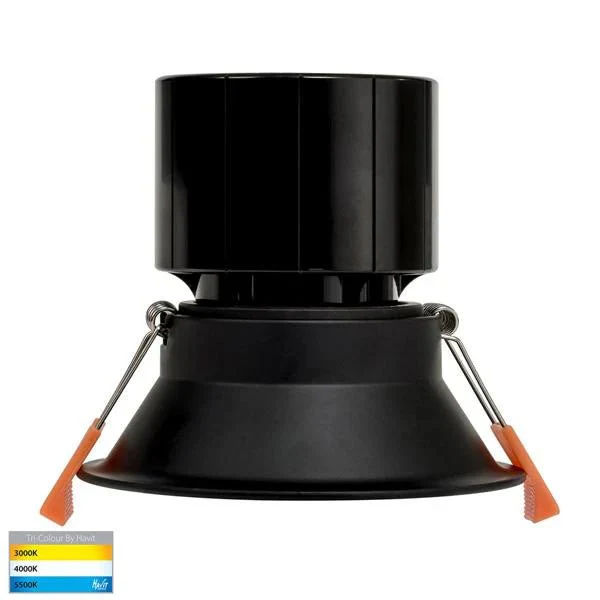 90mm LED Downlight 12w White or Black CCT HV5514T Havit Lighting - Image 3