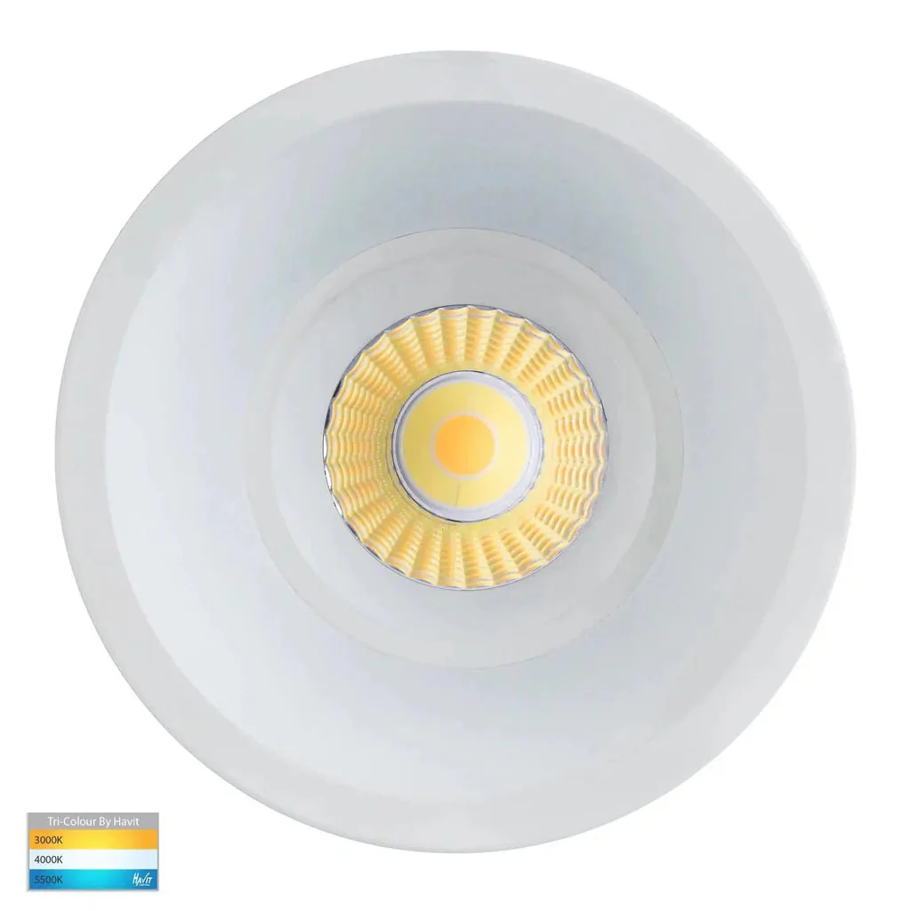 90mm LED Downlight 12w White or Black CCT HV5514T Havit Lighting - Image 4