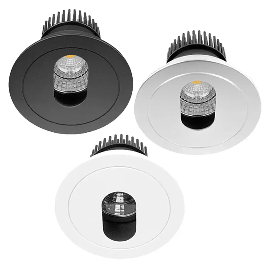 92mm LED Downlight 10w Black, Silver, White 2.7k/3k/4k/5k/Vivid CRI 90+ XDI10 Trend Lighting