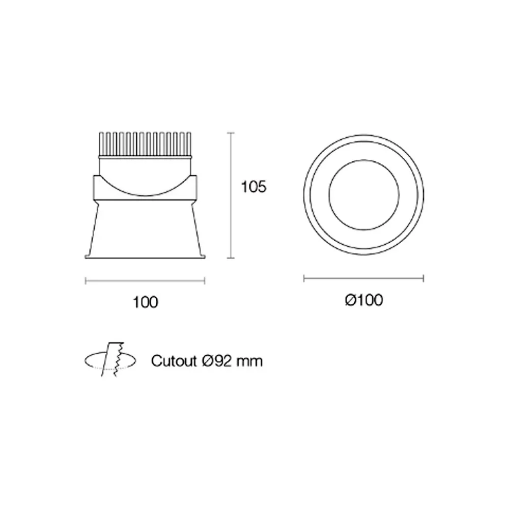 92mm Resiled LED Downlight 8w Black, White 3k, 4k CRI 90+ RDTL8 Trend Lighting - Image 4