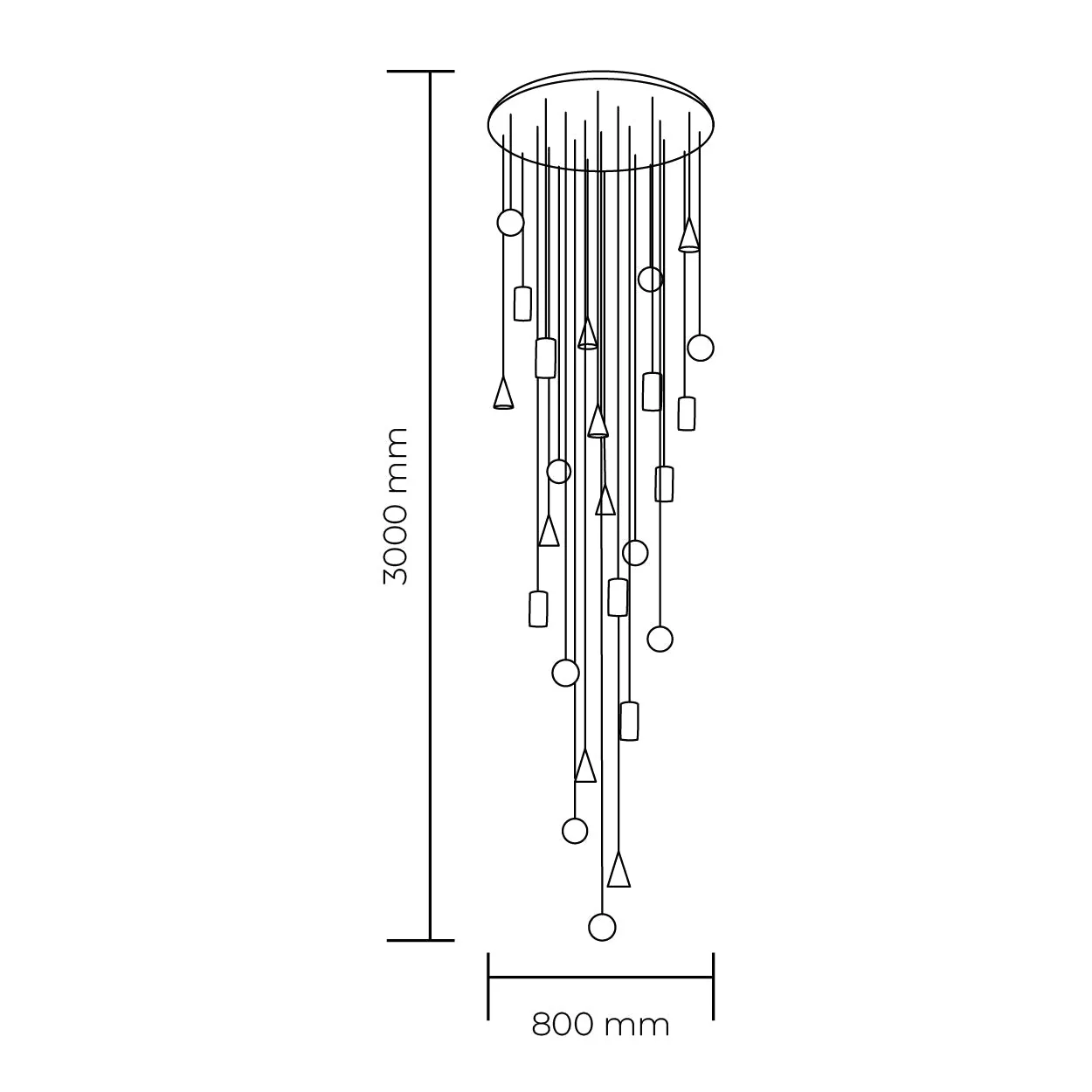 Alabastro 25 Light Pendant Light | Lighting Creations - Image 4