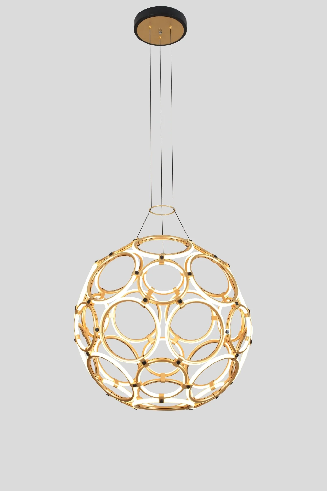 ARAS Modern LED Pendant Ball Light 160W Brass | Lighting Creations - Image 3