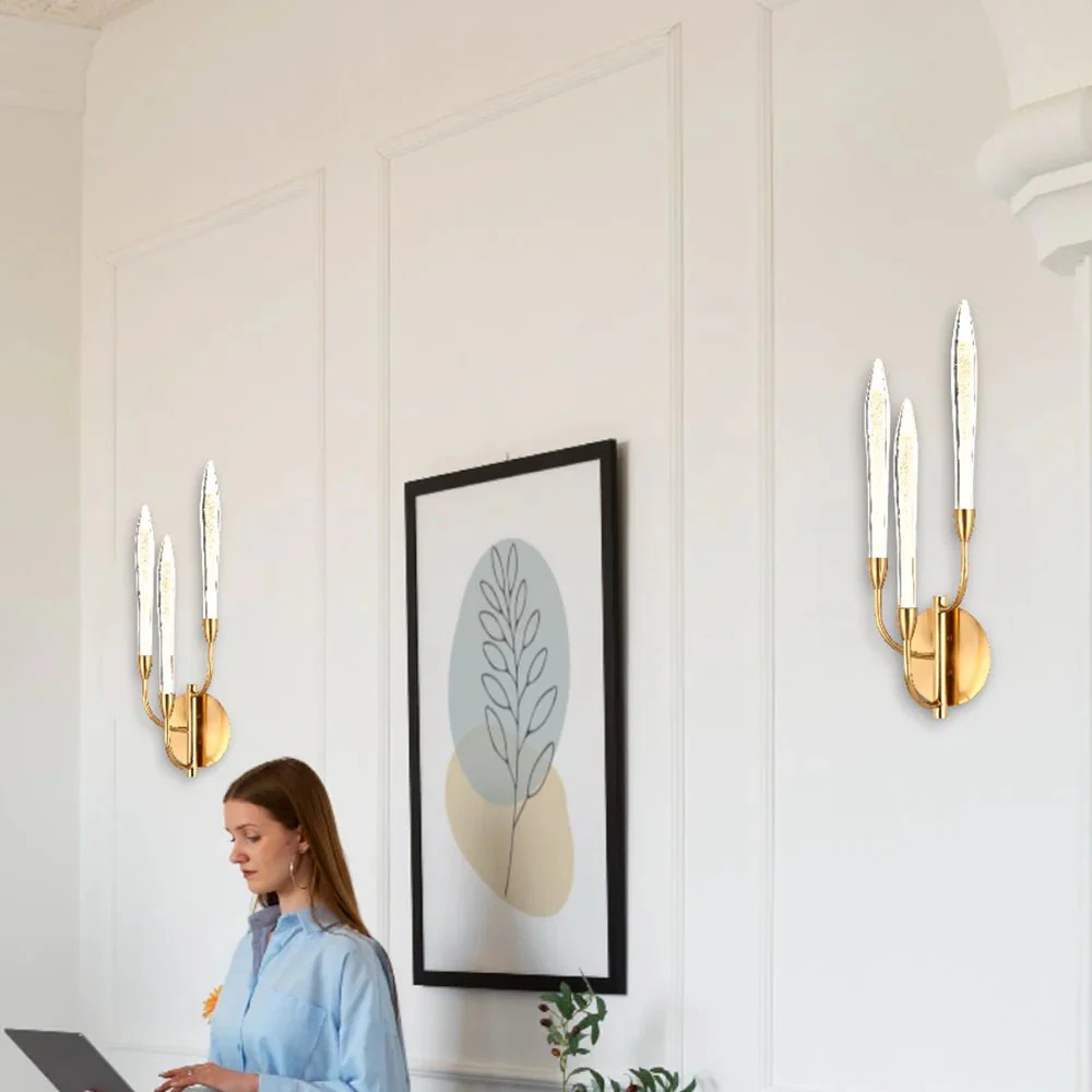 Archer Indoor LED Wall Light 3Lt 9w Antique Gold - Image 2