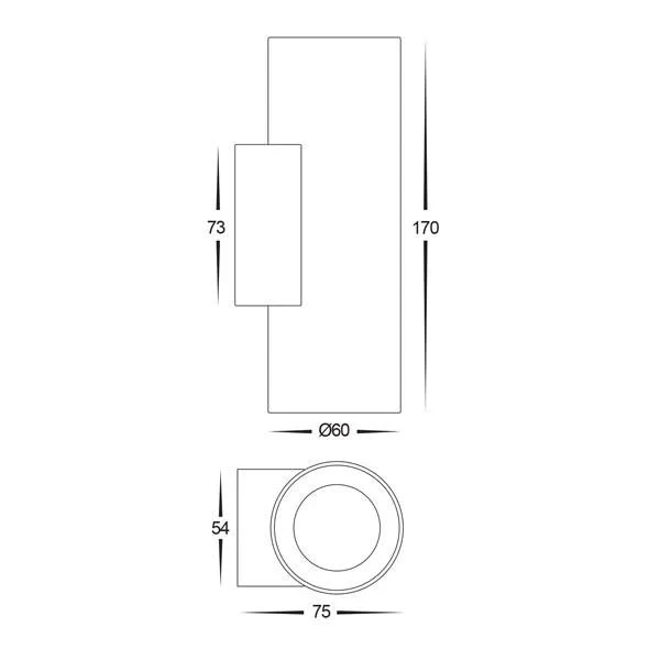 Aries Up & Down LED Wall Light CCT 12w in BLK/SS316/WHT/AB Havit Lighting - HV3626T - Image 8