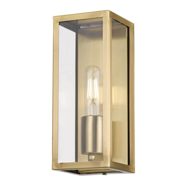 Arzano Outdoor Wall Light Small 1Lt in Antique Brass or Black - Image 2