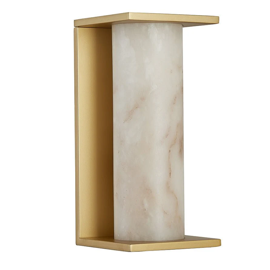 Solid Brass Aurelia Outdoor and Interior Marble Wall Light | Lighting Creations