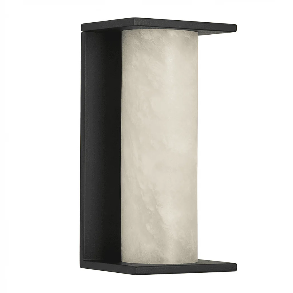 Solid Brass Aurelia Outdoor and Interior Marble Wall Light | Lighting Creations - Image 3