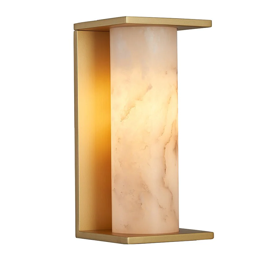 Solid Brass Aurelia Outdoor and Interior Marble Wall Light | Lighting Creations - Image 4