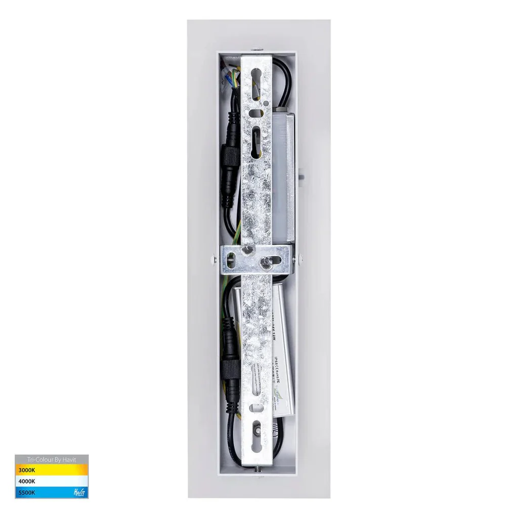 Barline Shadow Outdoor LED Wall Light 300mm in Black, White Havit Lighting - HV3571T - Image 11