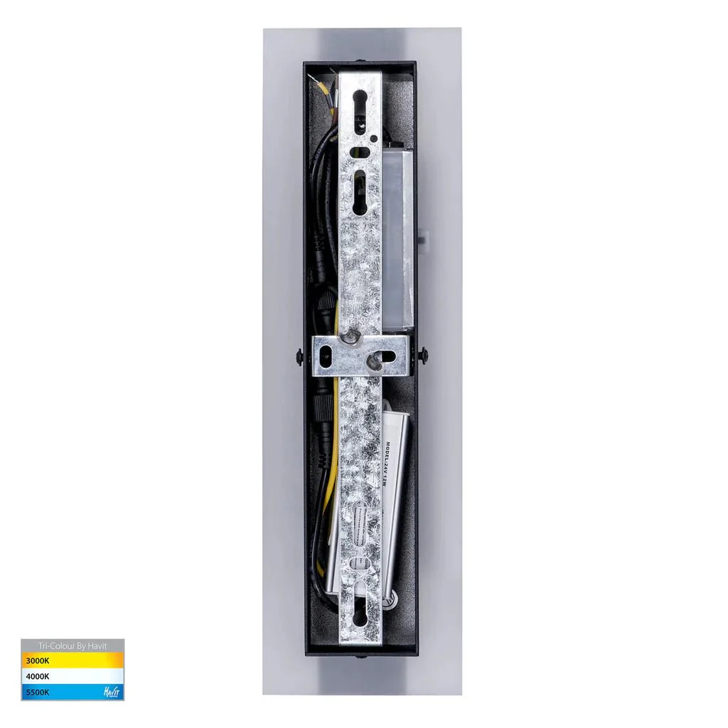 Barline Shadow Outdoor LED Wall Light 300mm in Black, White Havit Lighting - HV3571T - Image 6
