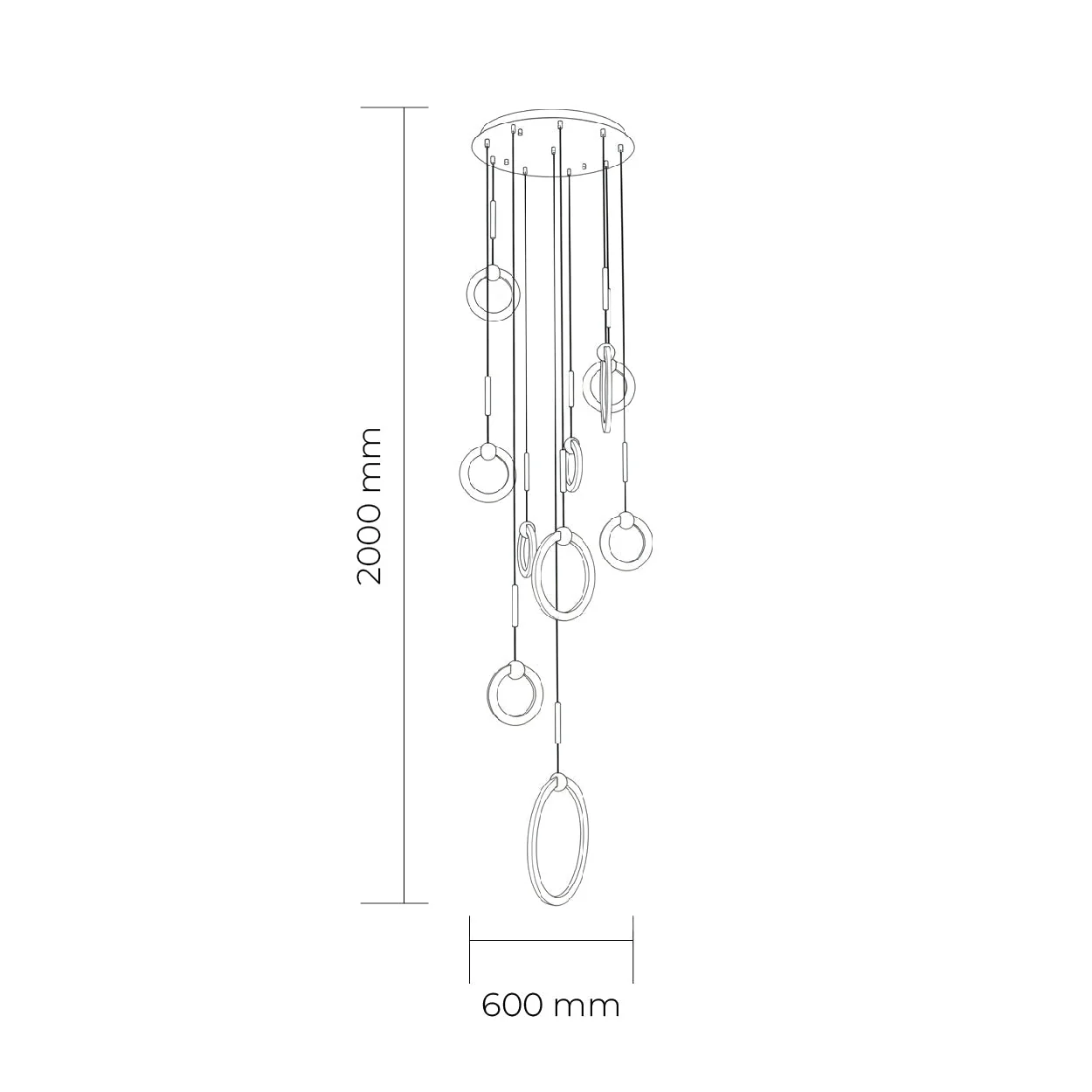Bastiano 10 Light Pendant Light | Lighting Creations - Image 4