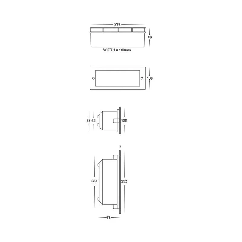 Bata LED Brick Light CCT 10w in Black, 316 SS, White Havit Lighting - HV3003T-BLK, HV3003T-SS316, HV3003T-WHT - Image 8