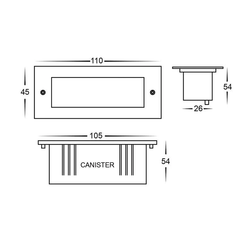 Bata Plain LED Brick Light in Black, SS 316 or White CCT Havit Lighting - HV3007T-XXX-12V - Image 5