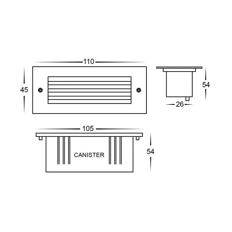 Bata Plain LED Brick Light in Black, SS 316 or White CCT Havit Lighting - HV3008T-XXX-12V - Image 5