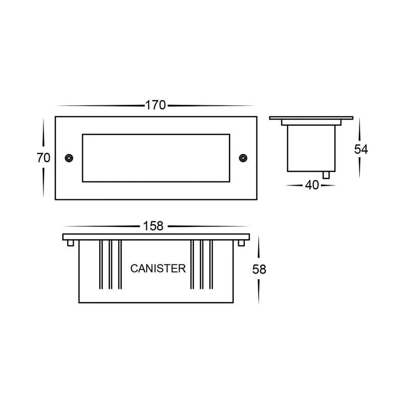 Bata Plain LED Brick Light in Black, SS 316, White CCT Havit Lighting - HV3005T-XXX-12V - Image 8