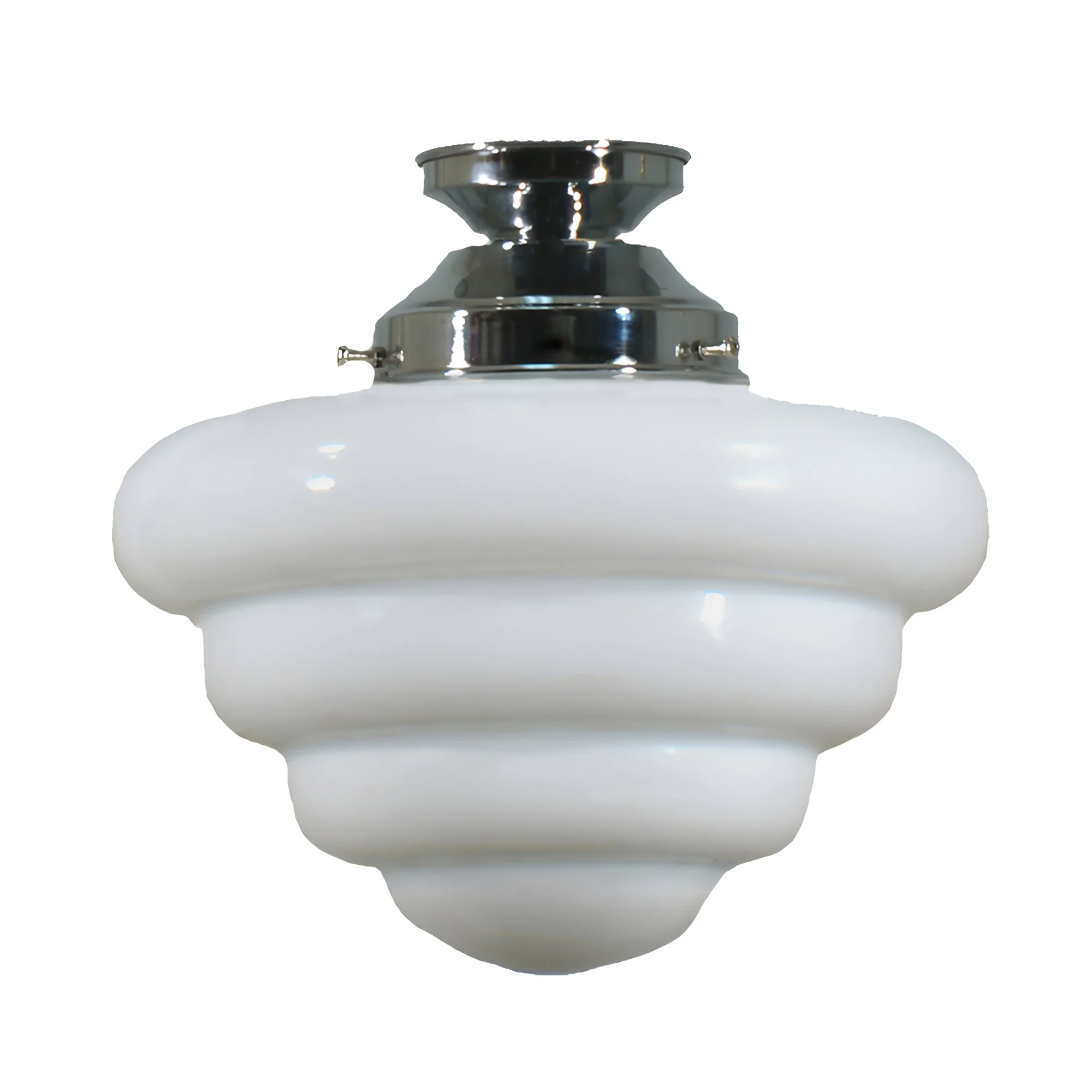 Beehive 10" 1 Light Batten Fix Pendant Light - Black/Chrome/Polished Brass - Image 2