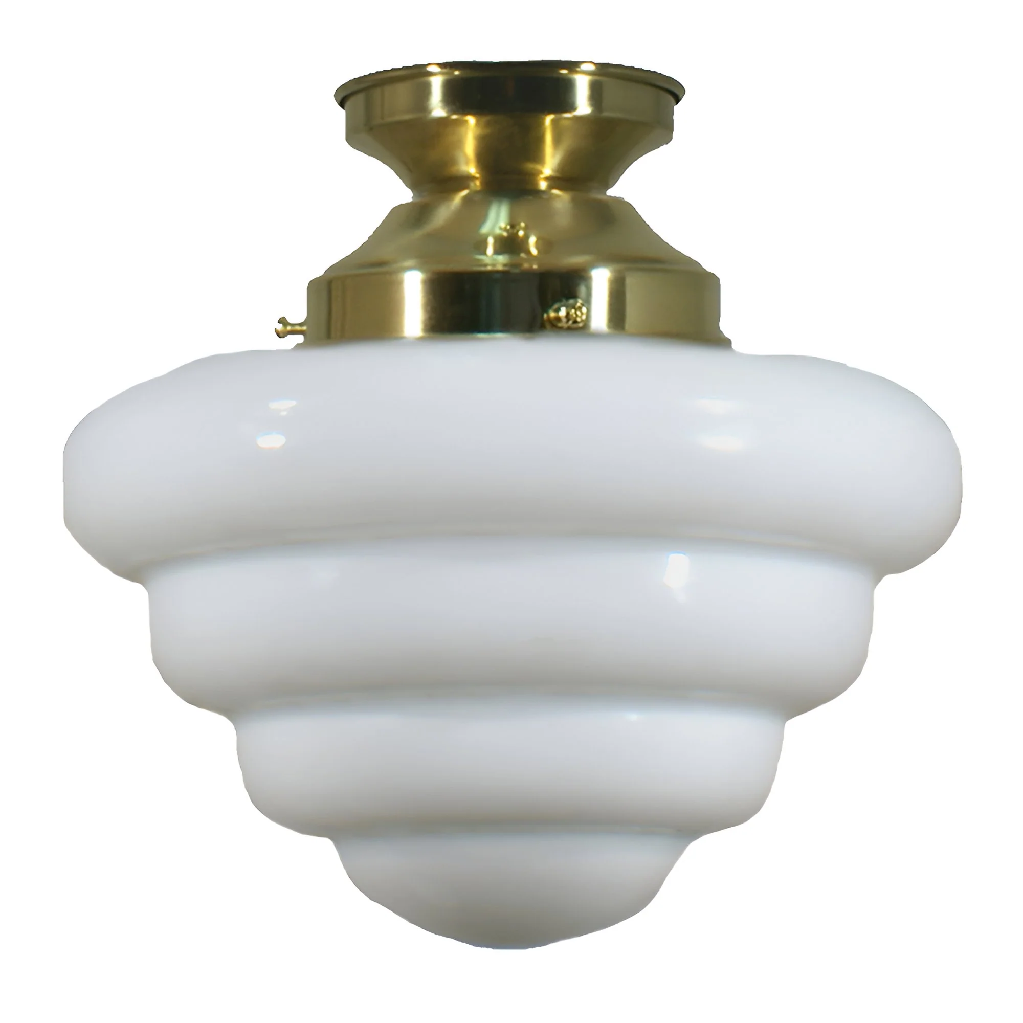 Beehive 10" 1 Light Batten Fix Pendant Light - Black/Chrome/Polished Brass - Image 3