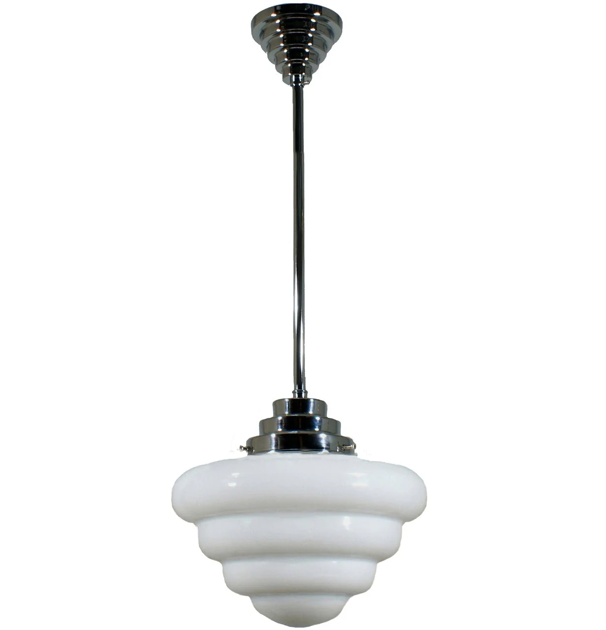 Beehive 10" 1 Light ROD Pendant Light - Black/Chrome/Polished Brass/Chrome Retro - Image 4