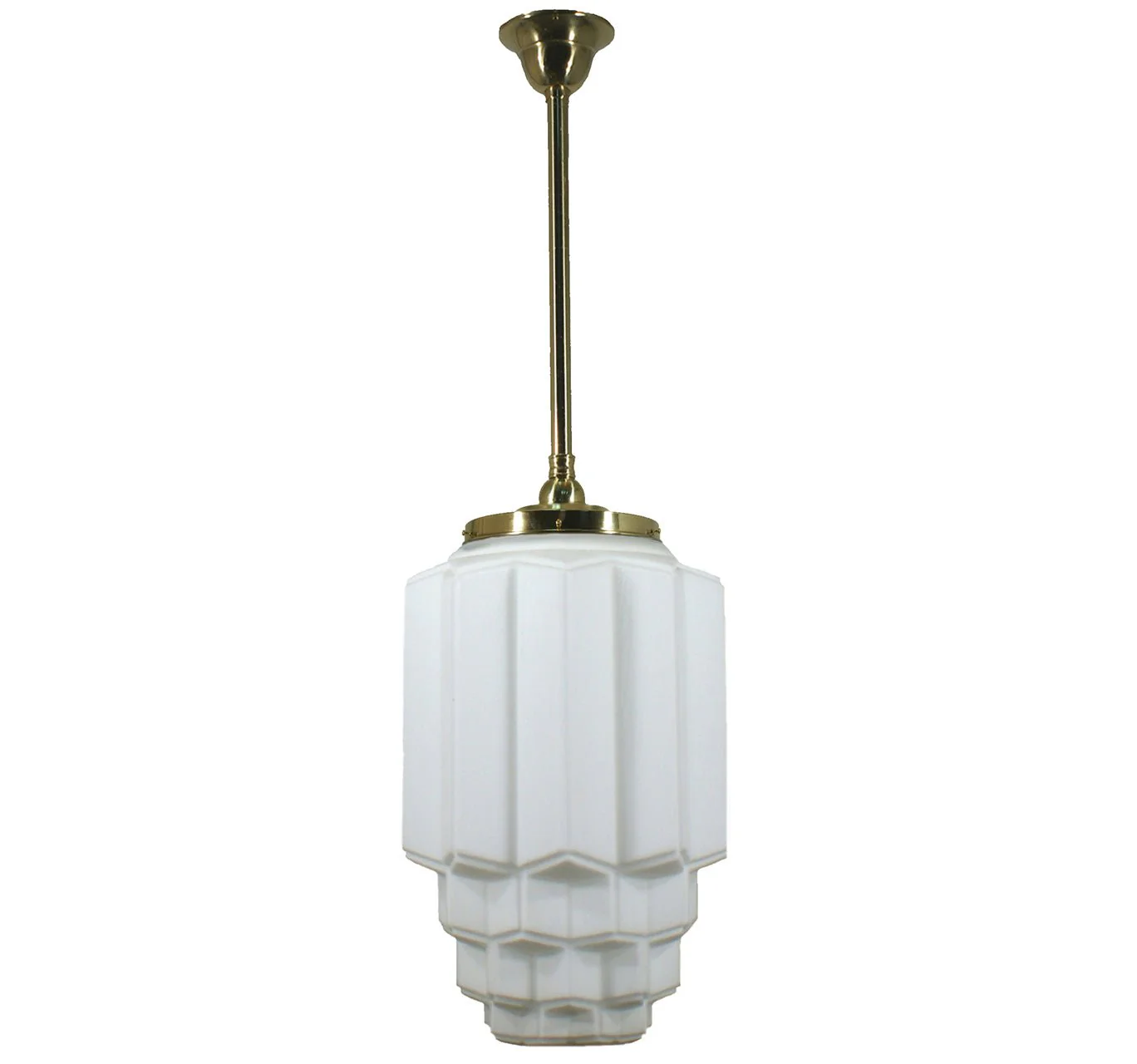 BERGERAC 1 Light Rod Pendant Light - Black/Chrome/Polished Brass/Chrome Retro - Image 5
